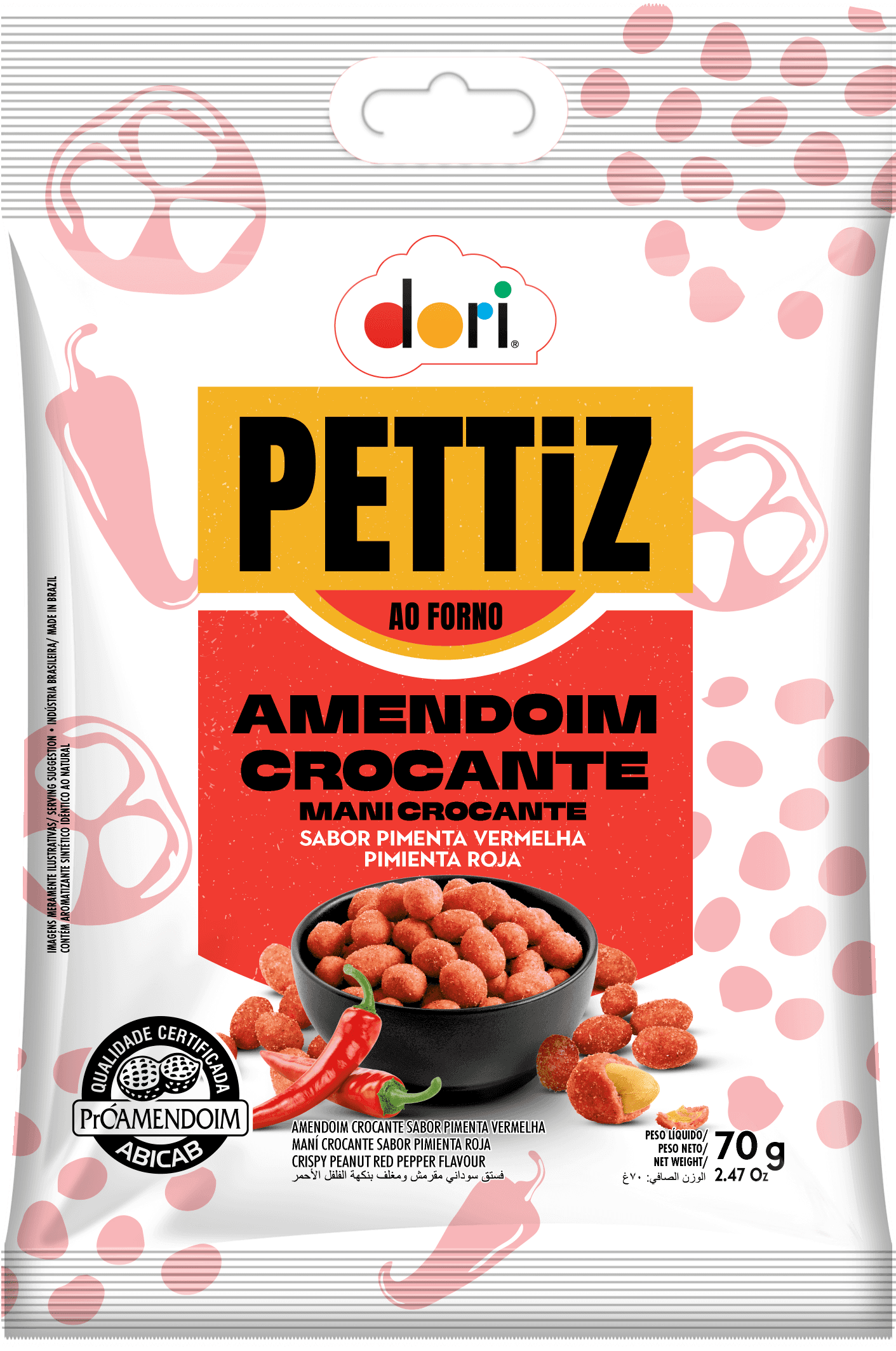 Amendoim Crocante Pettiz Pimenta Vermelha 70g