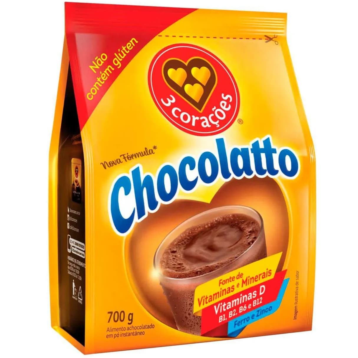 Achocolatado Chocolatto 3 Corações 700g