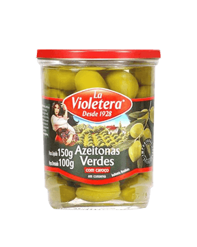 Azeitona verde com caroço La Violetera pote 100g